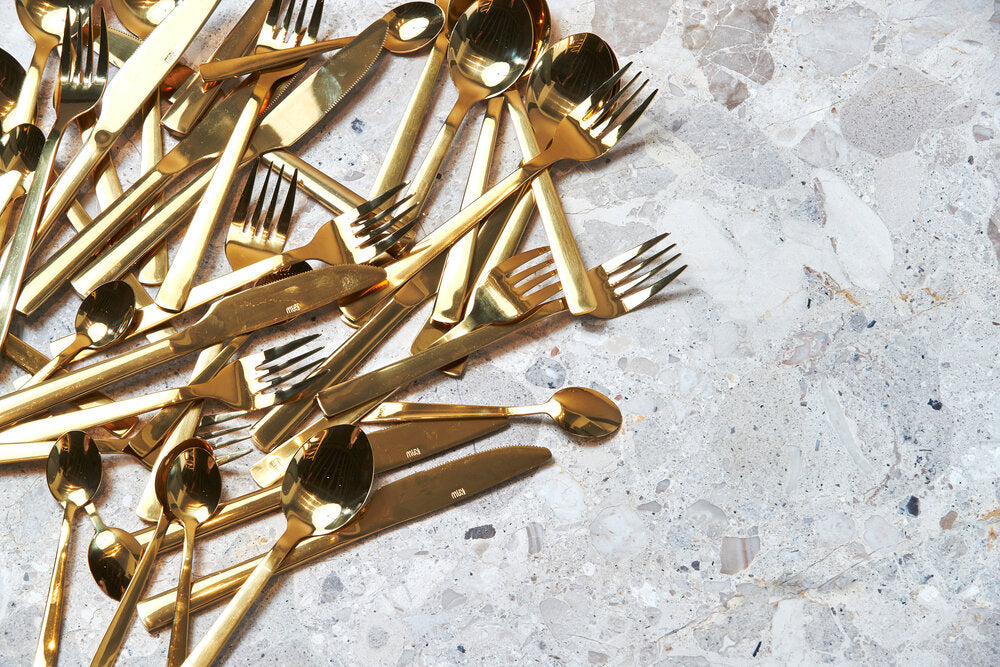 RAW Bestiksæt, guldfarvet - 48 dele - Bahne